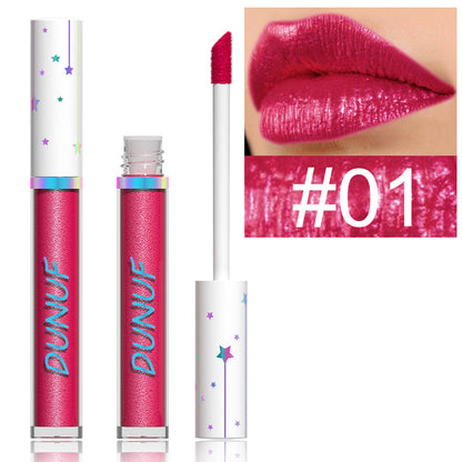 12-Color Shimmer Long-Lasting Waterproof Lip Gloss-Homeunderwear