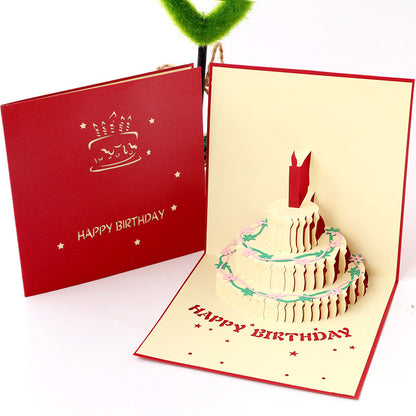 Ins - style 3D Birthday Greeting Card