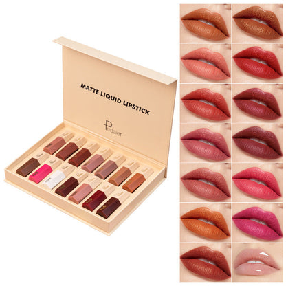 Pudaier Matte Velvet Lipstick - Non-Transfer, 14 Colors