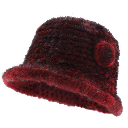 Winter Mink Fur Bucket Hat - Warm & Stylish