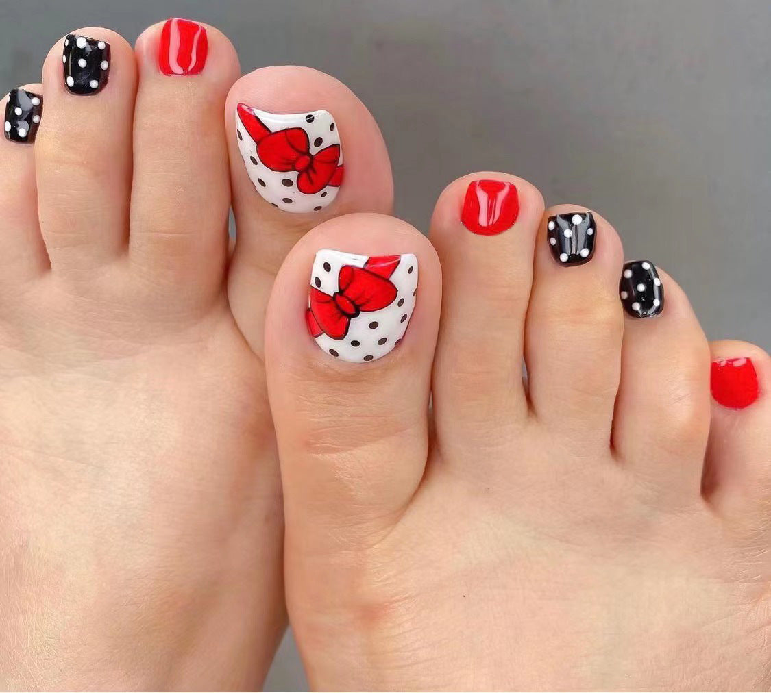 Removable Toe Nail Art, Wear-On Foot Nails