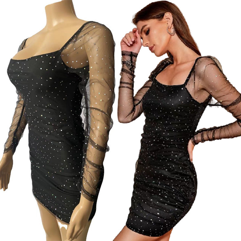 Chic Babe's Beaded  Bodycon Dress