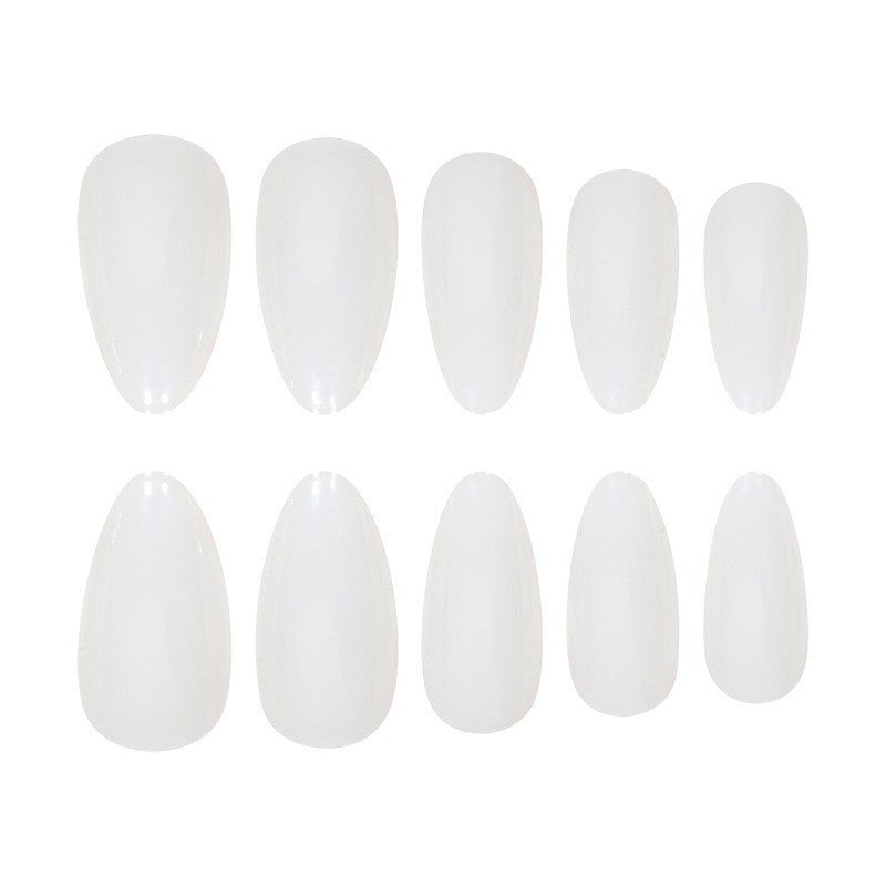 White Minimalist Fall Nails - Removable Solid Color Tips