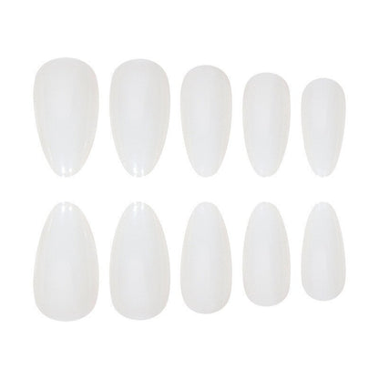 White Minimalist Fall Nails - Removable Solid Color Tips