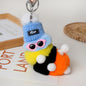 Cute Fuzzy Caterpillar Keychain - Faux Fur Accessory