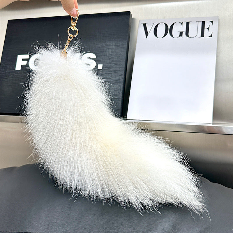 Cute Fox Tail Keychain - Furry Car Accessory