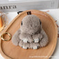 Cute Real Mink Bunny Keychain Plush Bag Charm