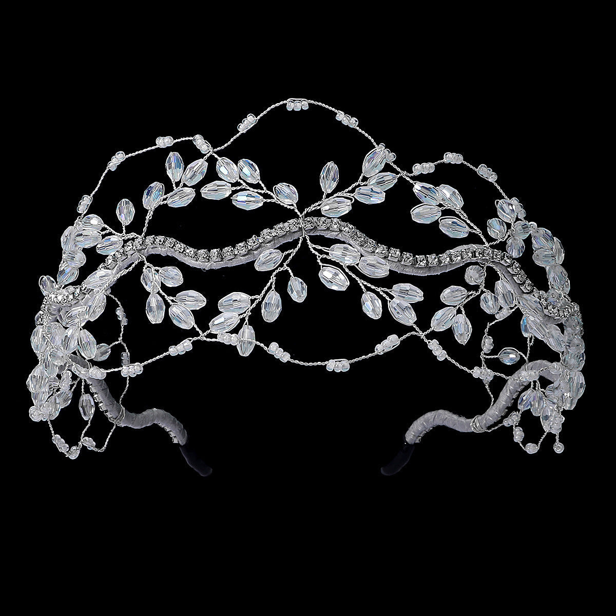 Bridal Grid Crystal Wedding Party Headband