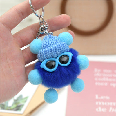 Real Rabbit Fur Rabbit Keychain Cute Fluffy Charm