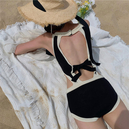 Sultry Summer Beachwear Backless Sensation One-Piece Swimsuit