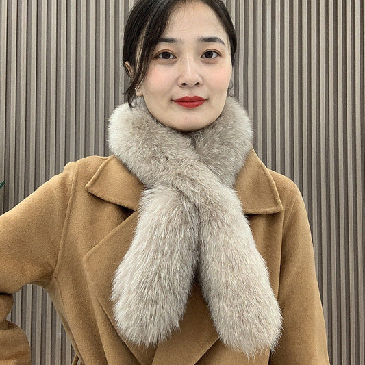 Warm Fox Fur Scarf for Winter Fashion