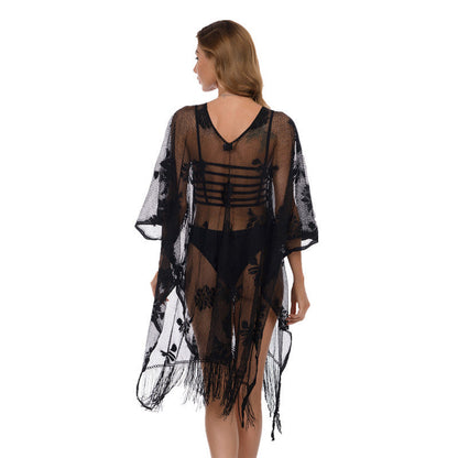 Bikini Lace Sun Protection Long Cover-Up Dress