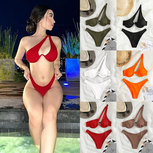 European and American New Multicolor Sexy Triangular Separated Bikini Swimsuit