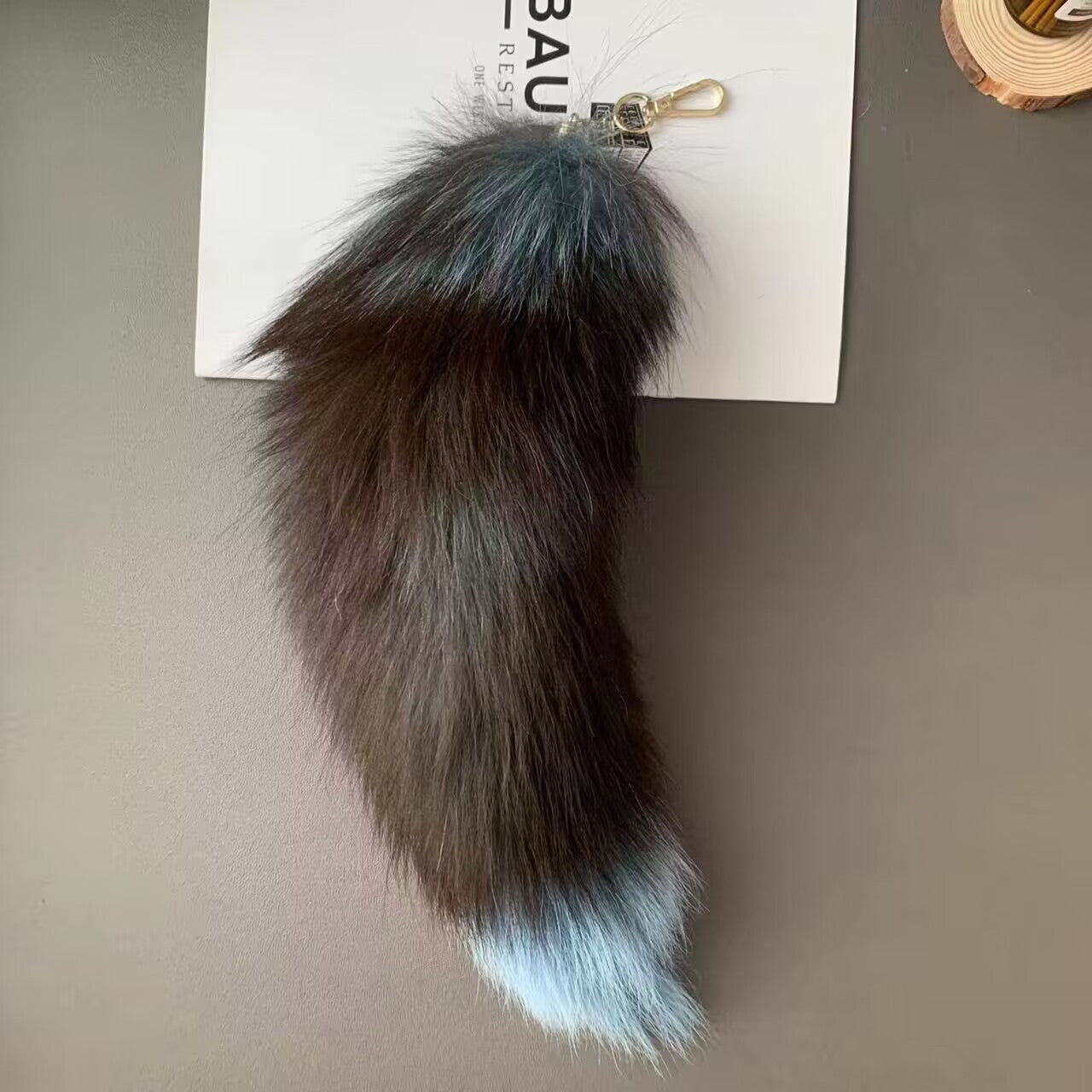 Cute Fox Tail Keychain - Furry Car Accessory