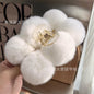 Luxury Real Rabbit Fur Large Hair Claw - Stylish Clip