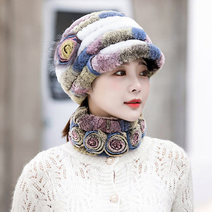 Warm Real Rabbit Fur Cap - Stylish Winter Hat