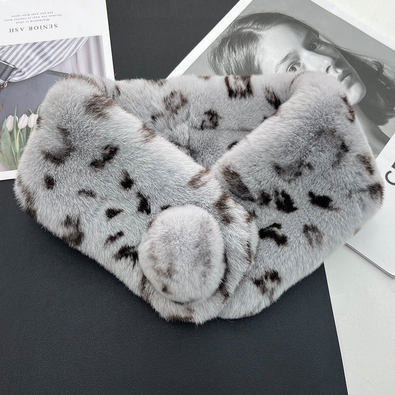 Luxury Real Rabbit Fur Scarf - Winter Velvet Touch