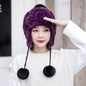 Winter Real Rabbit Fur Ear Flap Hat - Stylish & Warm