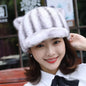 Winter Women's Mink Fur Baseball Cap - Stylish & Warm