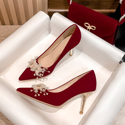 2025 New Red Wedding Shoes