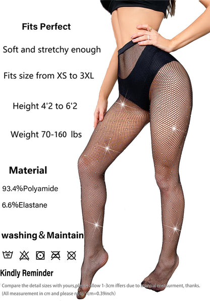 Sexy Tight-fitting Hollow Jumpsuit Hot Diamond Socks Unopened Crotch Pantyhose