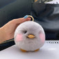 Beaver-Rabbit Hair Cute Yellow Duck Keychain Pendant Plush Toy Backpack Accessory