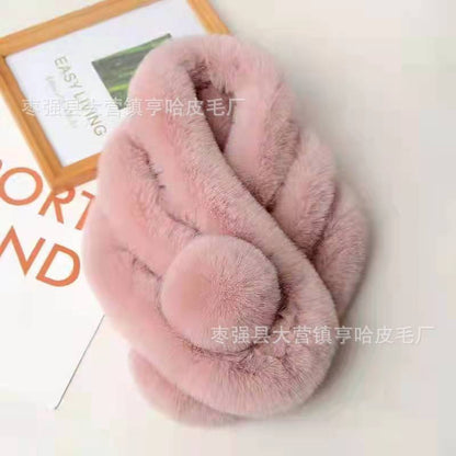 Cute Faux Fur Winter Scarf - Cozy & Warm