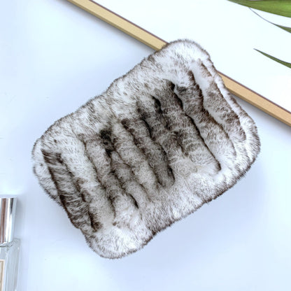 Warm Real Rabbit Fur Neck Warmer - Elastic Design