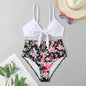 Multicolored Bikini with Strappy Print Design Swimwear