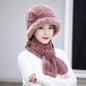 Warm Real Rabbit Fur Hat & Scarf Set - Ear Flap Design