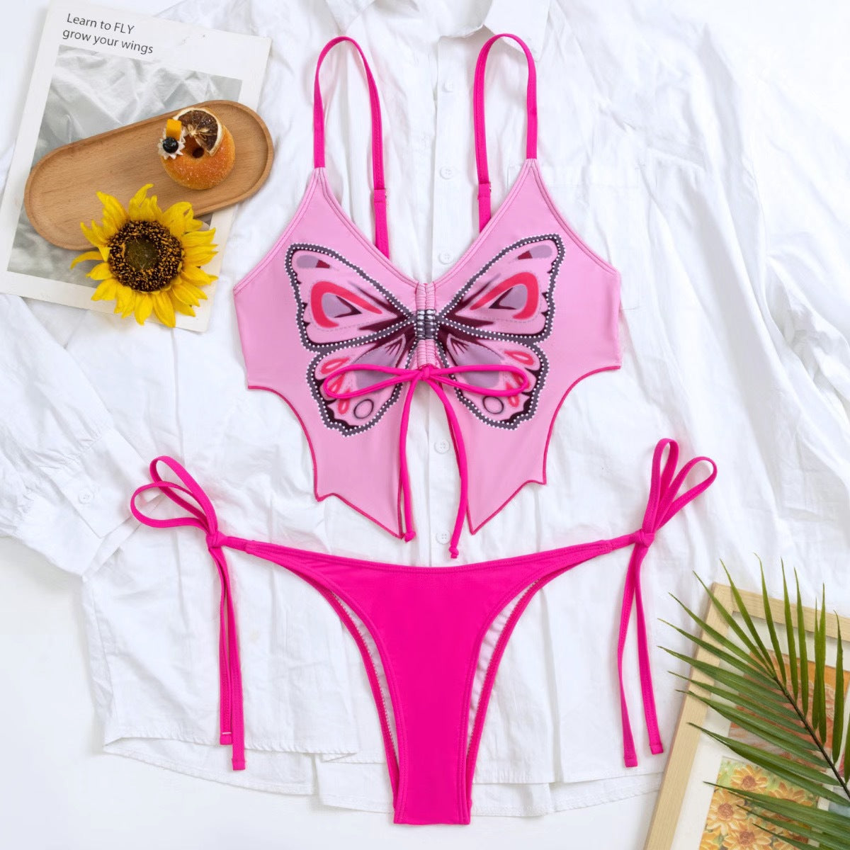 Free Shipping For Butterfly Glow Micro Bikini