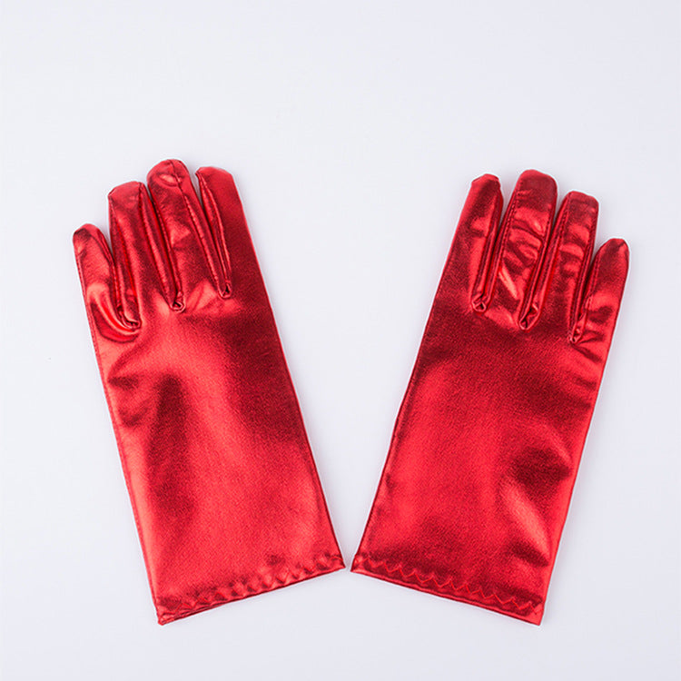 Metallic Black Clothing Gloves