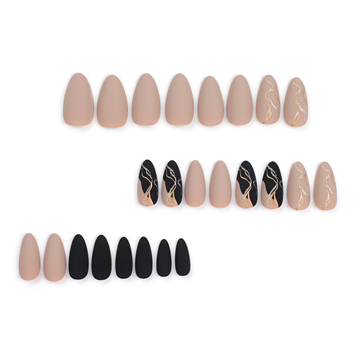 Yiwu Detachable Nail Art Tips, Almond Shape Wearable Nails-Homeunderwear