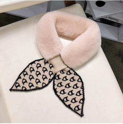 Cute Real Rabbit Fur Scarf for Winter