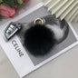 Fox Fur Pom Pom Keychain & Car Charm - Small Size