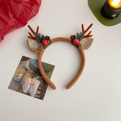 Deer Antler Hair Ball Bell Headband