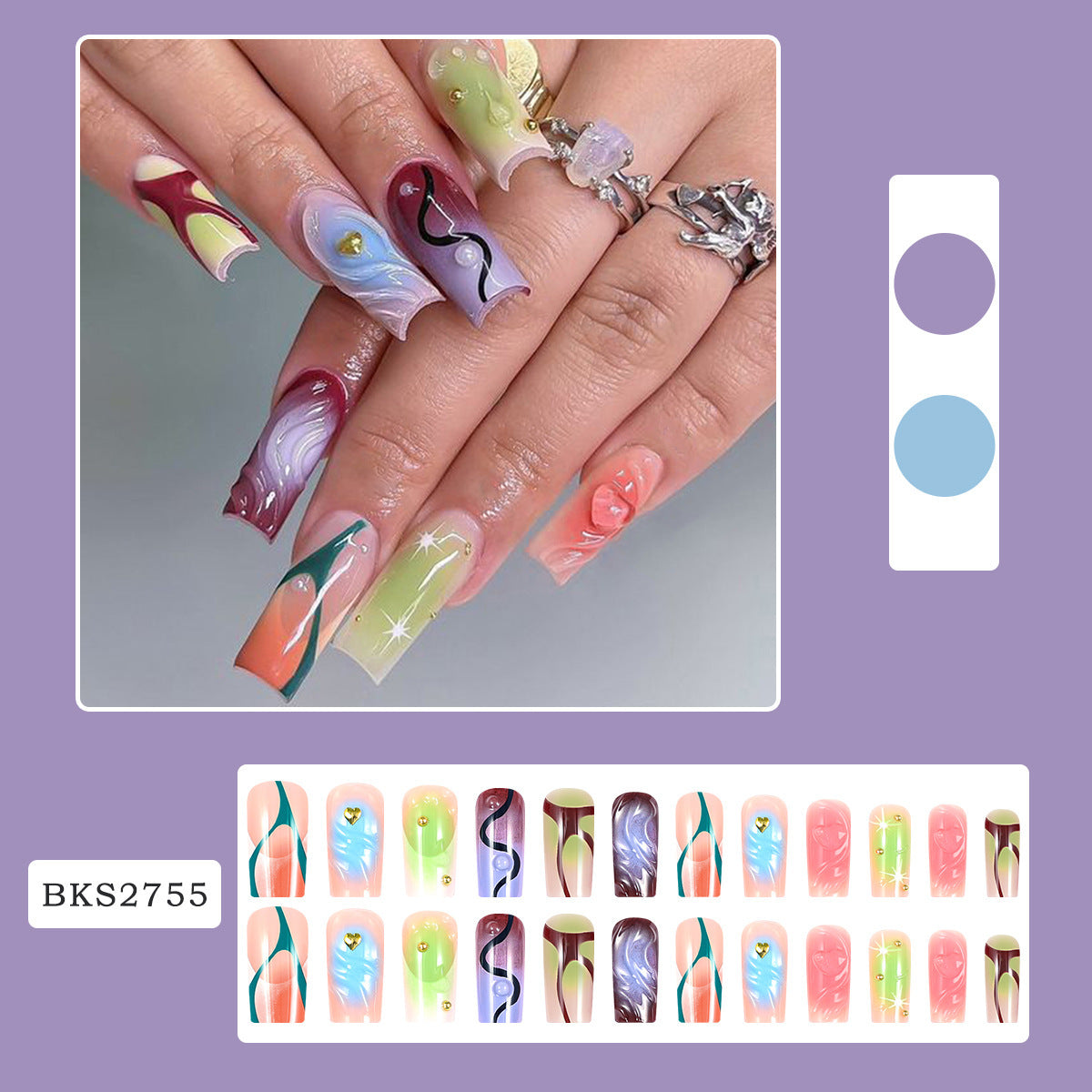 New FashionLong INS Style Faux Nail Tips