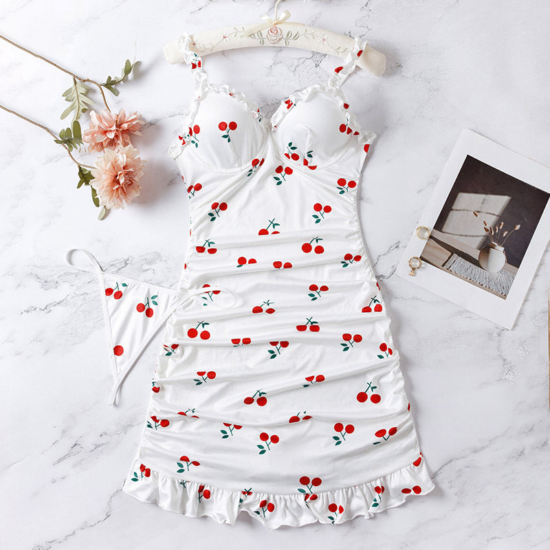 Free Shipping For Sexy Floral Cage Chemise