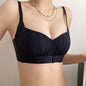 Open Cup Folds Piping Push-up Bras