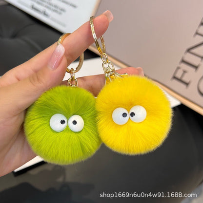 Cute Real Fur Pom Pom Keychain Bag Charm Gift