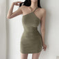 New Style Chic Halter Off-shoulder Sleeveless Basic Dress-homeunderwear