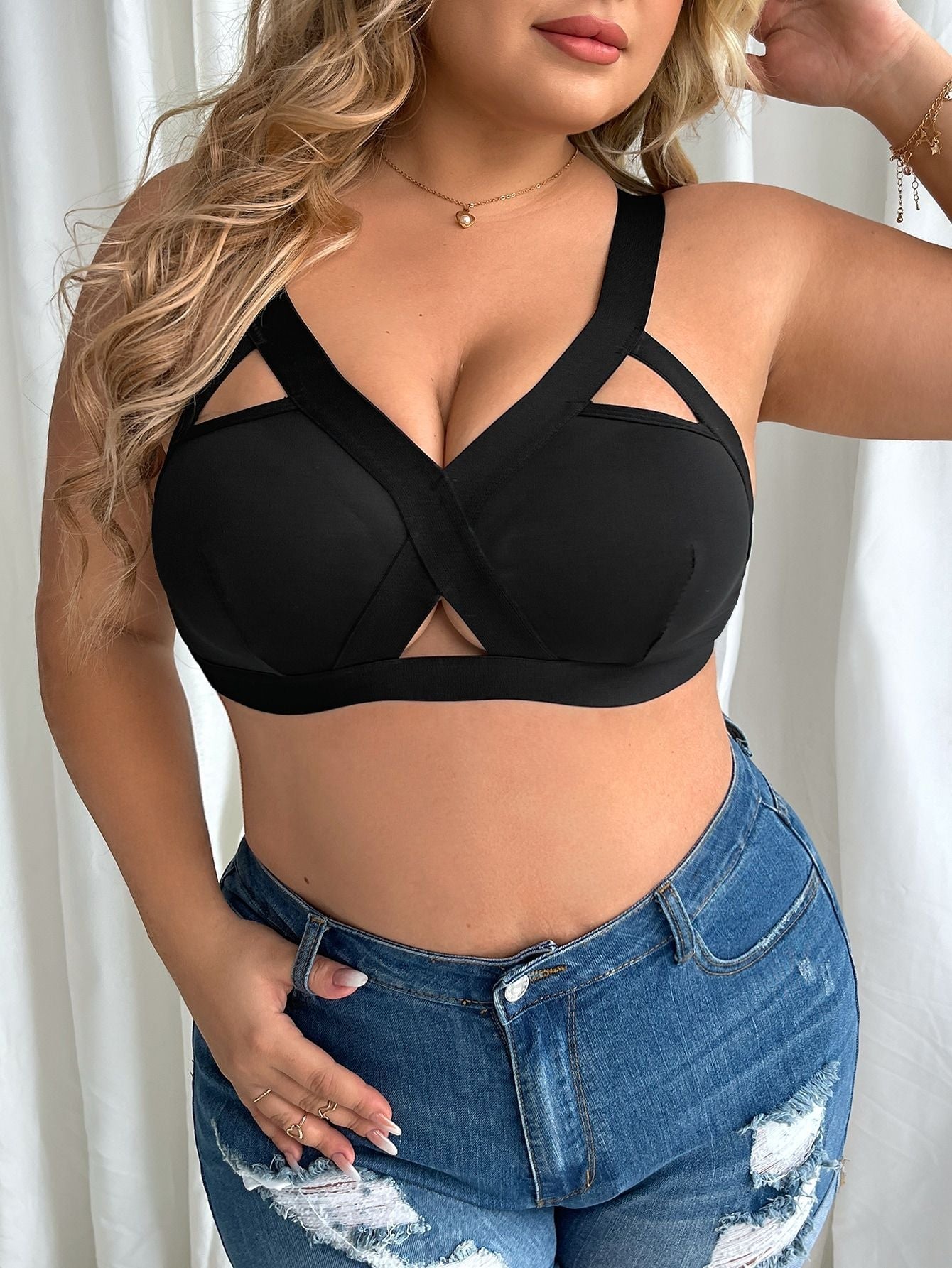 Plus Size Sports Push Up Bra