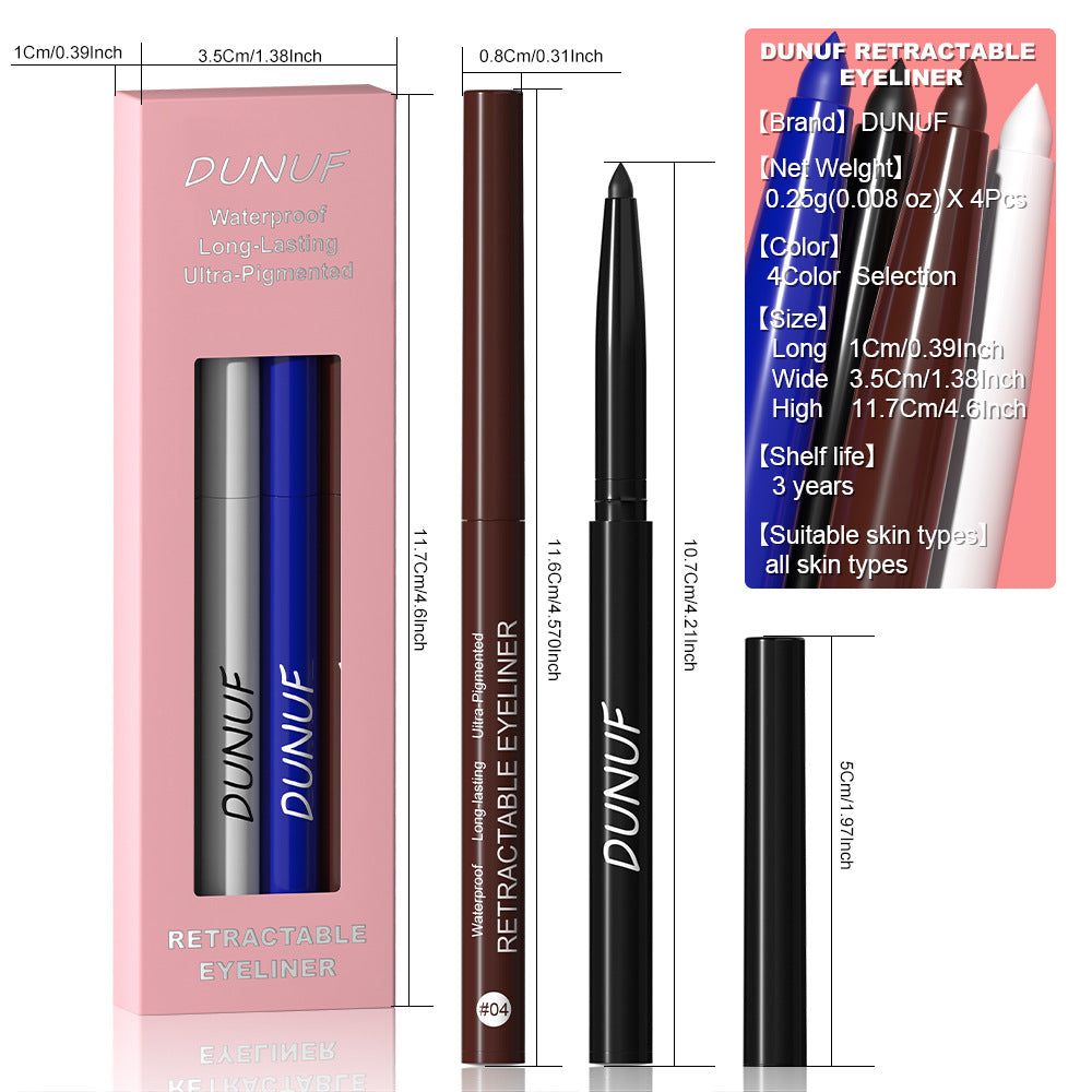 4-Color Long-Lasting Waterproof Gel Eyeliner Pens