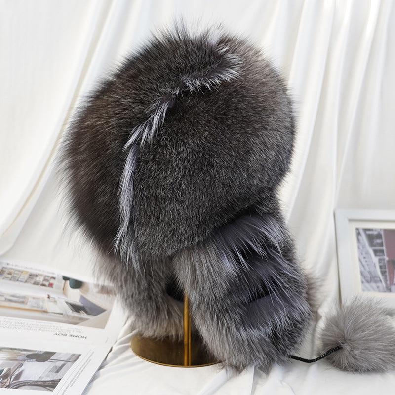 Warm Fox Fur Ear Flap Hat - Winter Fashion Trend