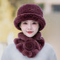 Winter Real Rabbit Fur Hat & Scarf Set - Warm & Stylish