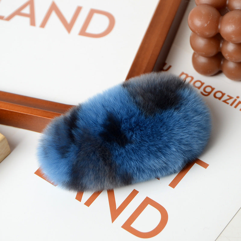 Cute Faux Fur Hair Clip - Korean Trendy Accessory