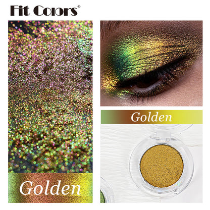 New Fashion Optical Chameleon Metallic Eye Shadow Powder with Iridescent Sparkle-Homeunderwear