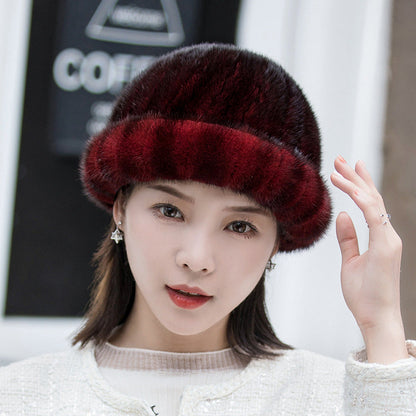 Winter Mink Fur Hat - Stylish & Warm