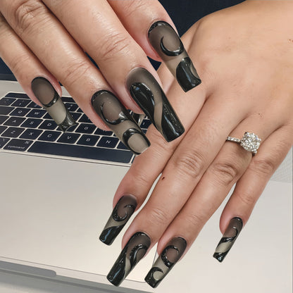 Ins-Style Dark Halloween Press-On Nails 24-Piece Set