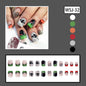 Halloween Cartoon Mummy Kappa Silver Glitter Nail Tips